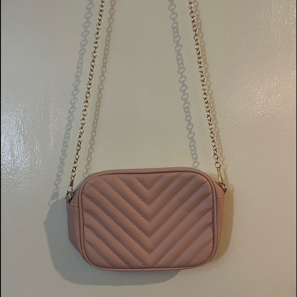 Blush pink shoulder purse